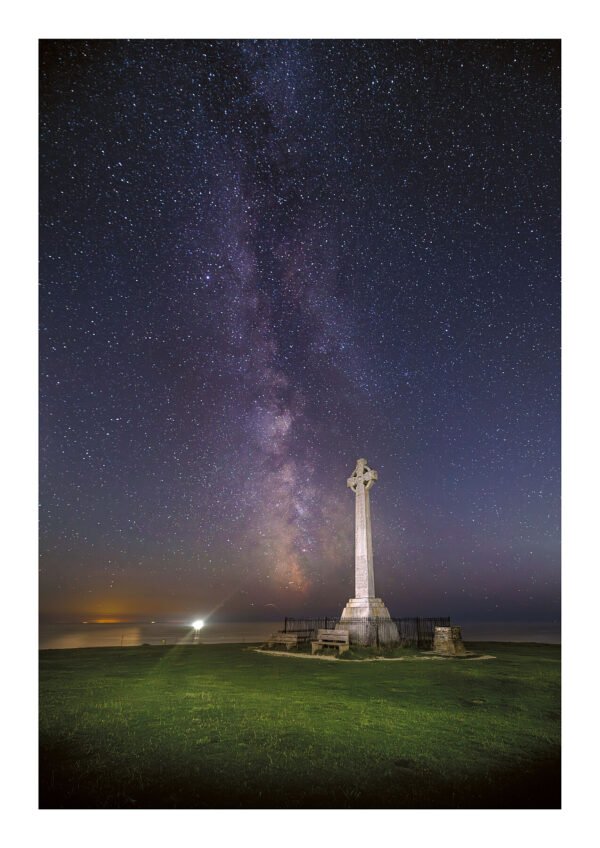 Tennyson Down Milky Way Print: Isle of Wight Monument Night