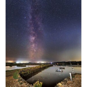 Newtown Quay Milky Way Print: Isle of Wight Night Reflections