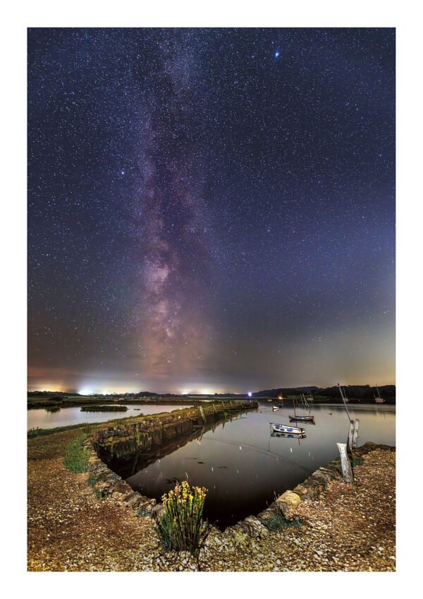 Newtown Quay Milky Way Print: Isle of Wight Night Reflections