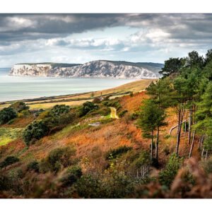 Autumn Colours Above Compton – A View Toward Tennyson Down