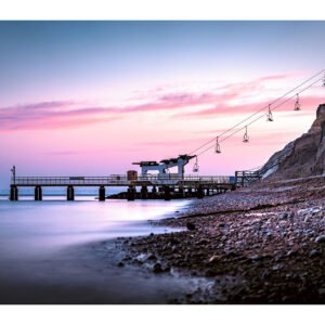 Framed Print of Alum Bay Sunrise – Long Exposure Seascape, Isle of Wight