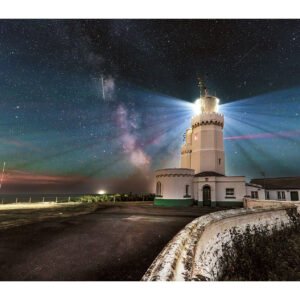 Isle of Wight Milky Way Print: Lighthouse Night Sky Art