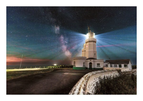 Isle of Wight Milky Way Print: Lighthouse Night Sky Art