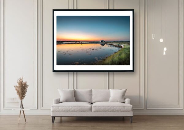 Sunset Reflections at Newtown Harbour Print, Isle of Wight - Image 2