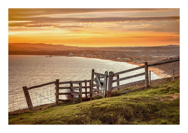Golden Hour Gate – Sunset Over Sandown Bay