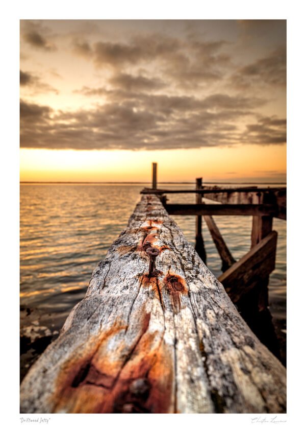 Echoes of the Tide – Rustic Jetty at Sunset, Isle of Wight