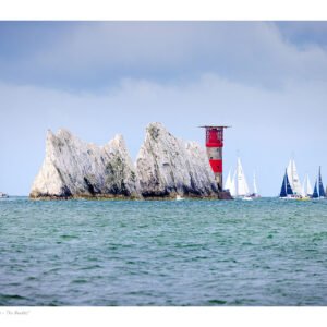sailing boats past the needles