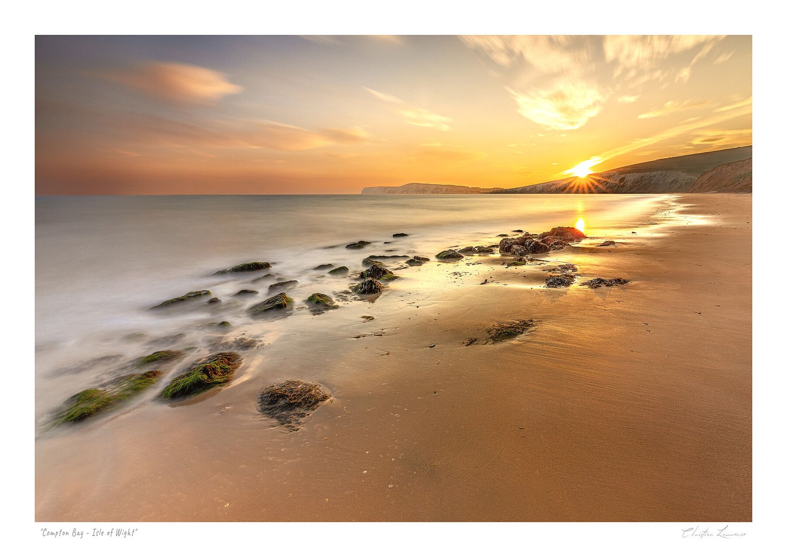sunset compton bay framed prints