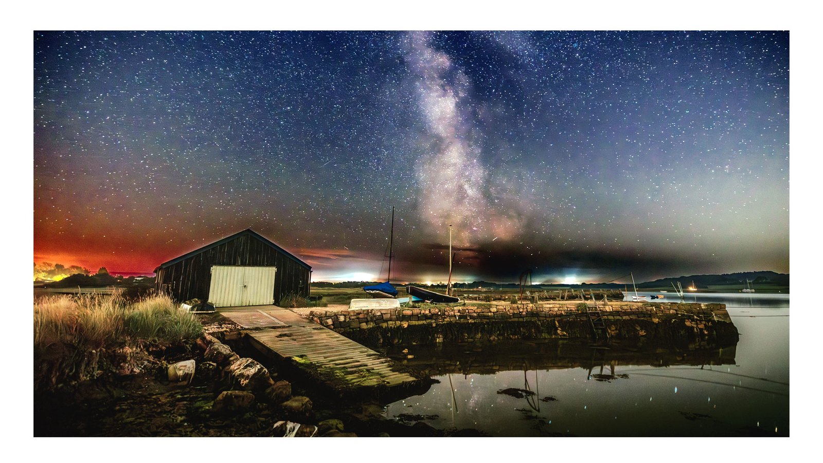 newtown harbour milky way print isle of wight
