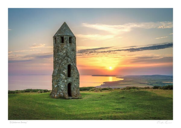 Sunset at St Catherine’s Oratory – Isle of Wight Print