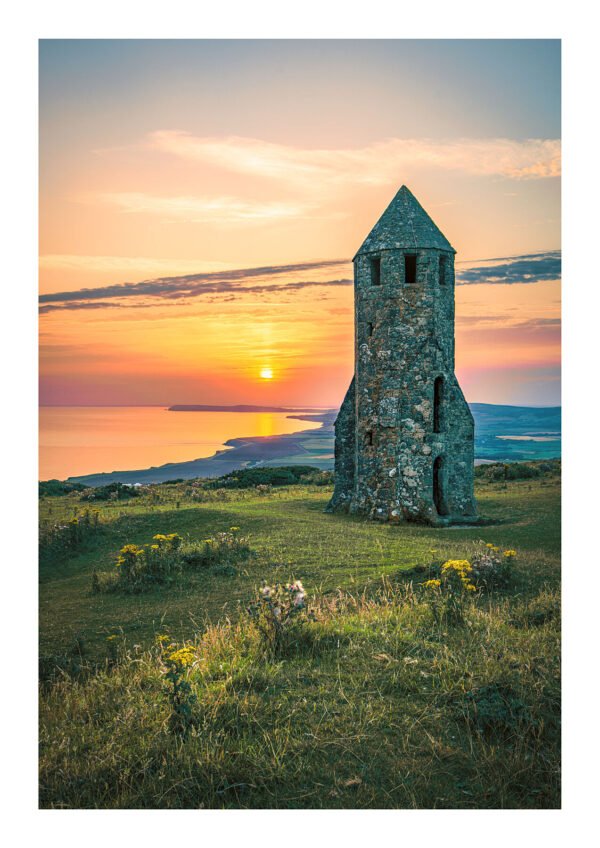 St Catherine’s Oratory Print – Sunset over the Pepper Pot