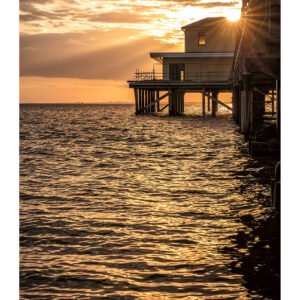 Totland Pier Sunset Print: Isle of Wight Coastal Art