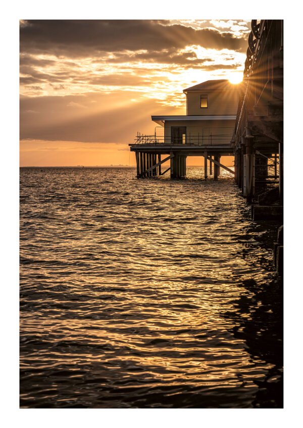 Totland Pier Sunset Print: Isle of Wight Coastal Art