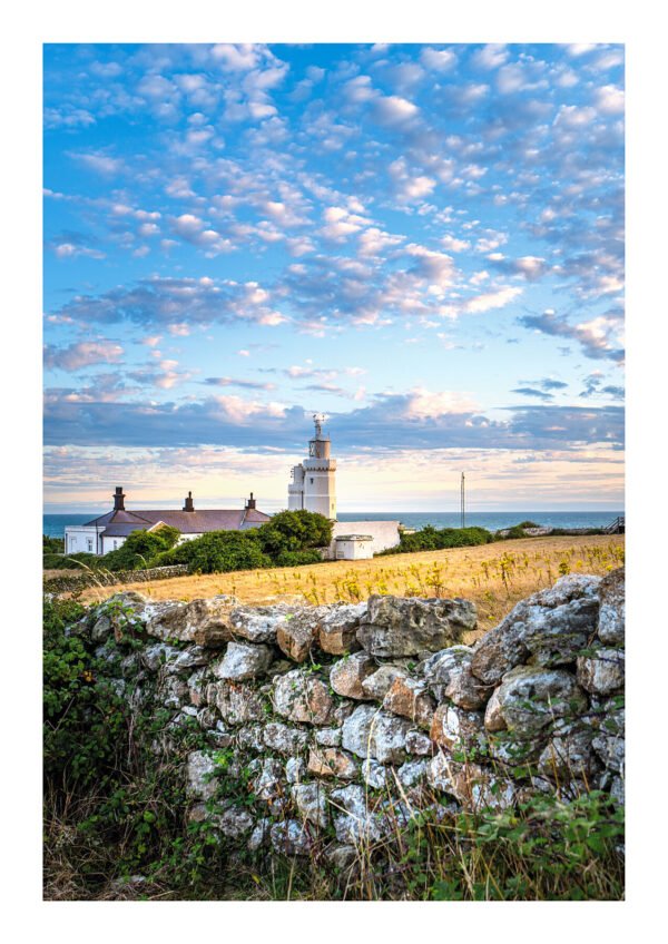 Evening Light at St Catherine’s Lighthouse – Fine Art Print