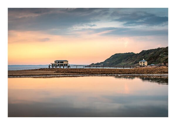 Sunset Reflections at Totland Bay – Isle of Wight Print