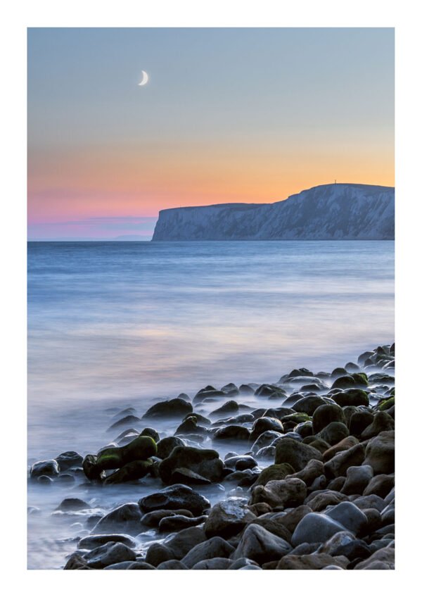 Tennyson Down at Moon‑set – Compton Bay Fine Art