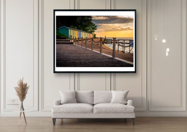 beach hut coastal wall art