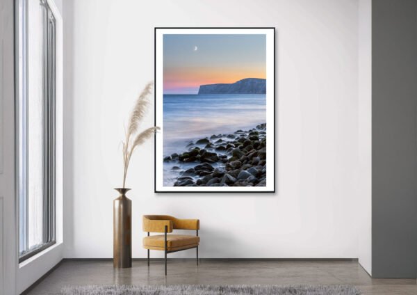 Tennyson Down at Moon‑set – Compton Bay Fine Art