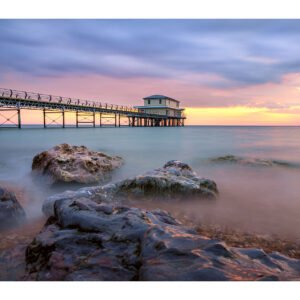 Golden Glow at Totland Pier – Isle of Wight Print