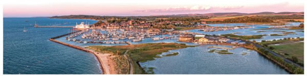 aerial panorama of yarmouth isle of wight