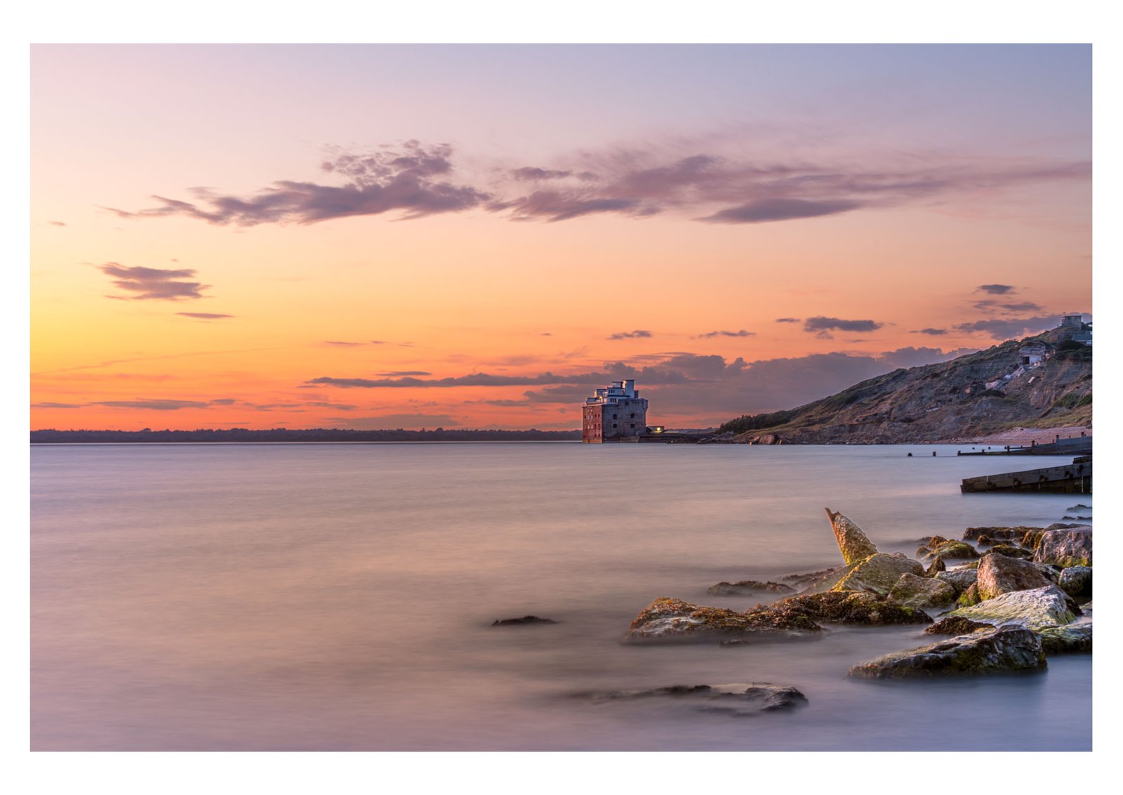 totland bay sunset fine art print
