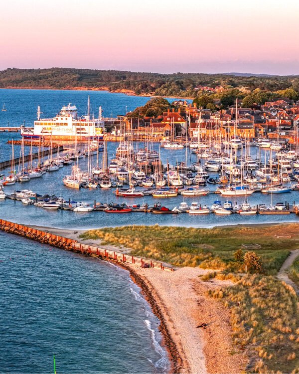 Panoramic Isle of Wight Prints - Yarmouth Harbour